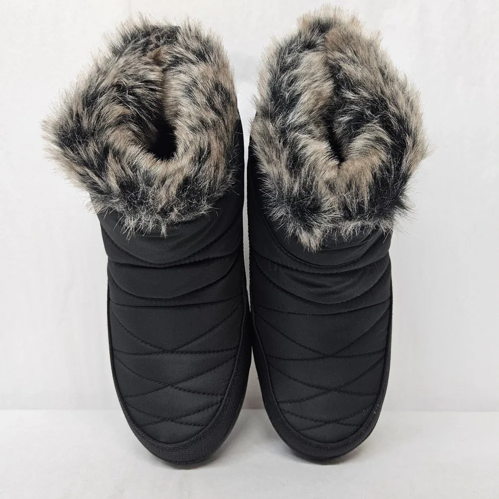 Columbia Minx Xtra Shorty Winter Boots BK6266-010 Black Gray Womens Size 9 Wide